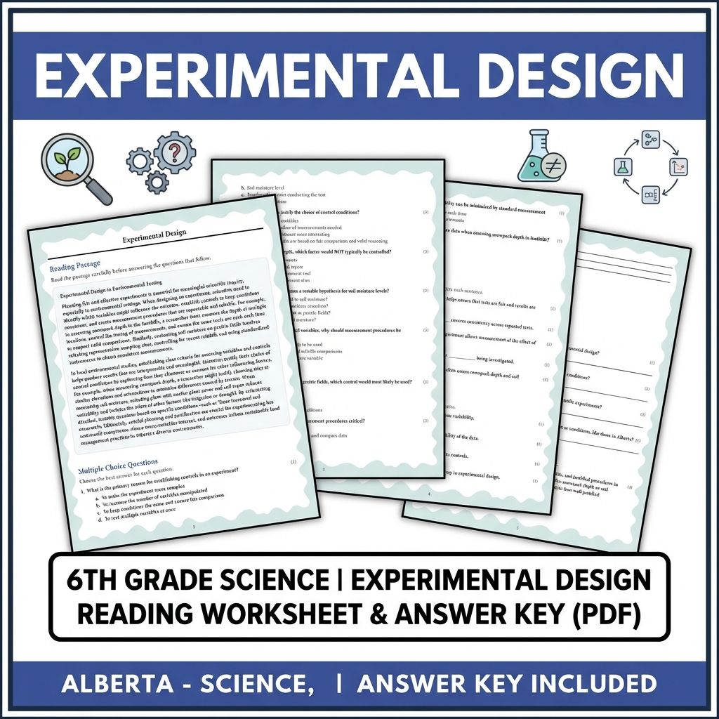 Grade 6 Science Bundle – Data Analysis, Scientific Inquiry & Measurement Skills — included worksheet 12