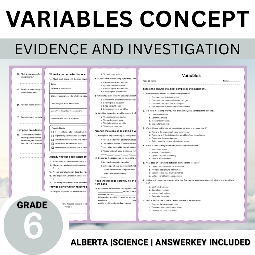 Grade 6 Science Worksheet Bundle – Comprehensive Assessment & Practice Pack — included worksheet 56