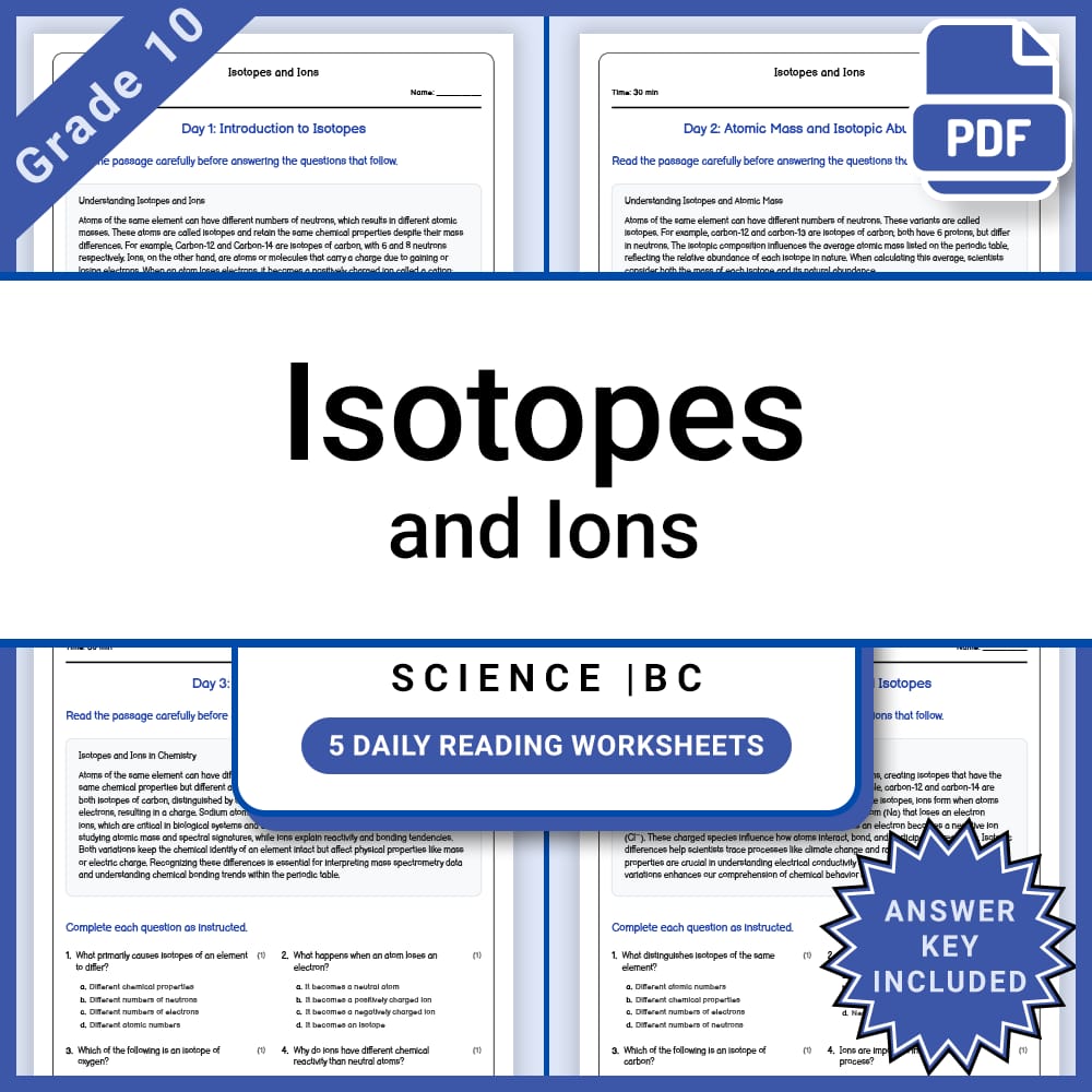 Grade 10 Science Full Year Curriculum Bundle | Physics, Genetics & Core Concepts — included worksheet 55