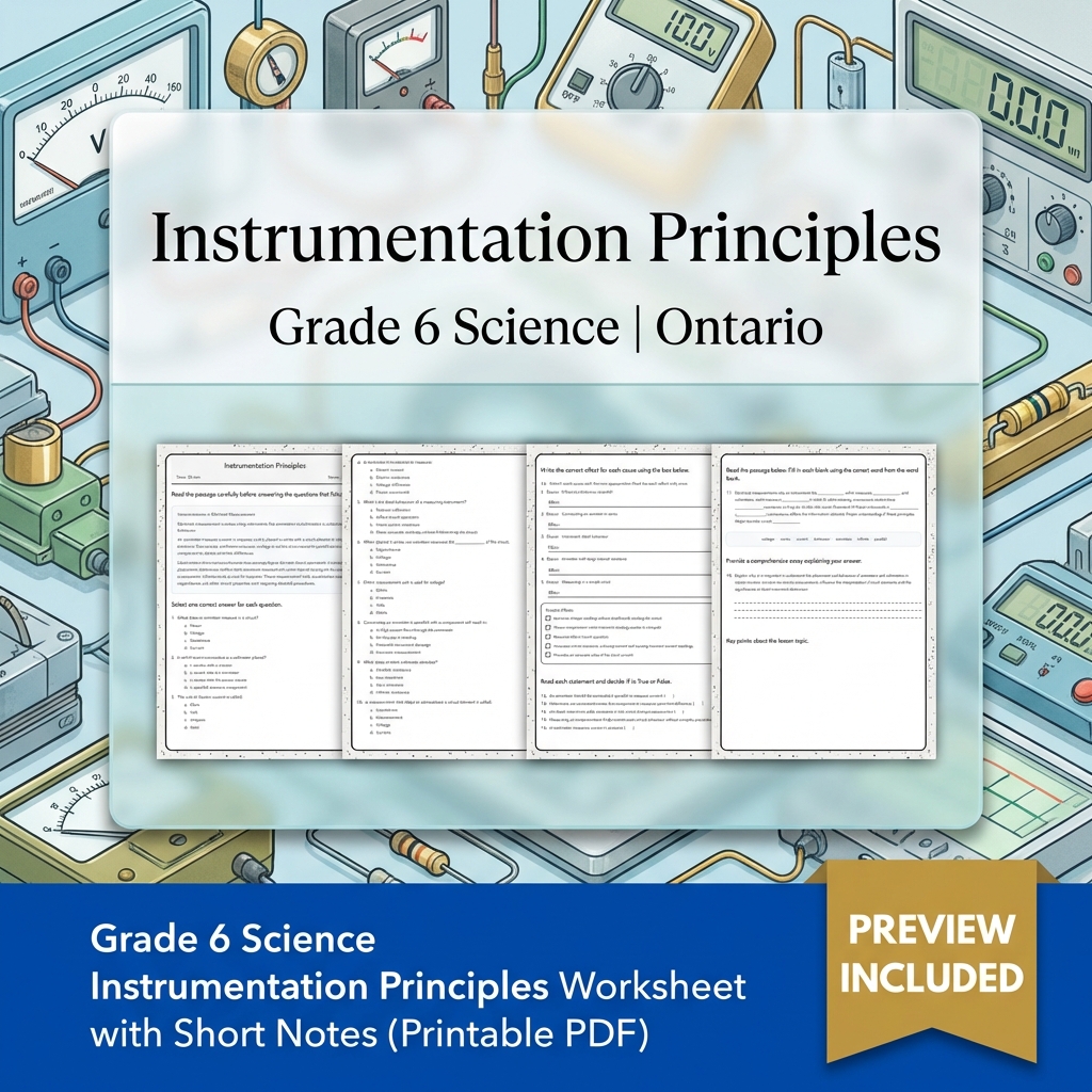 Grade 6 Science Lesson Group on Energy, Circuits & Properties  — included worksheet 15