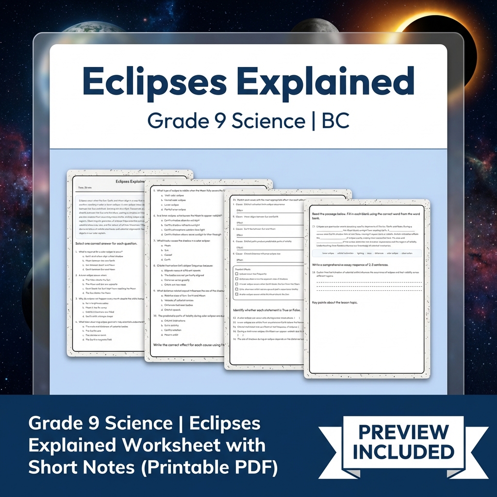Grade 9 Science | BC Framework Lesson Bundle on Earth Systems & Climate — included worksheet 14