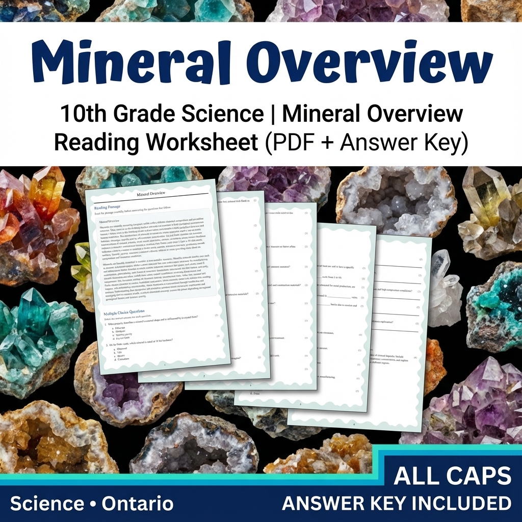 Grade 10 Science Unit Bundle – Earth Dynamics & Resources (PDF + Rubrics) — included worksheet 12