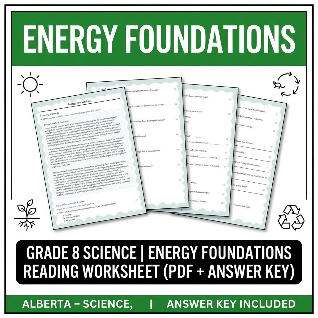 Grade 8 Science  Bundle | Ecosystem Dynamics & Environmental Impact Worksheets — included worksheet 10