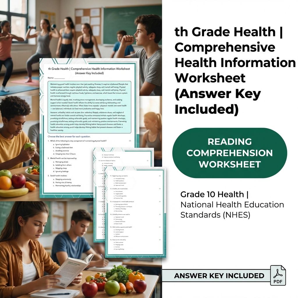 Grade 10 Health | Functional Health Concepts Unit & Worksheet Bundle  — included worksheet 5