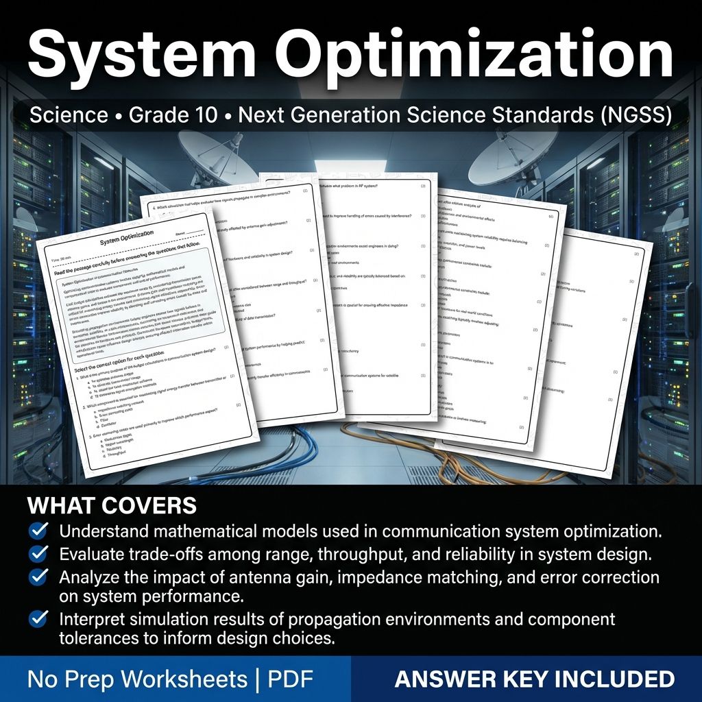 Grade 10 Science Worksheets Bundle | Environmental, Physics & Biology Topics — included worksheet 62