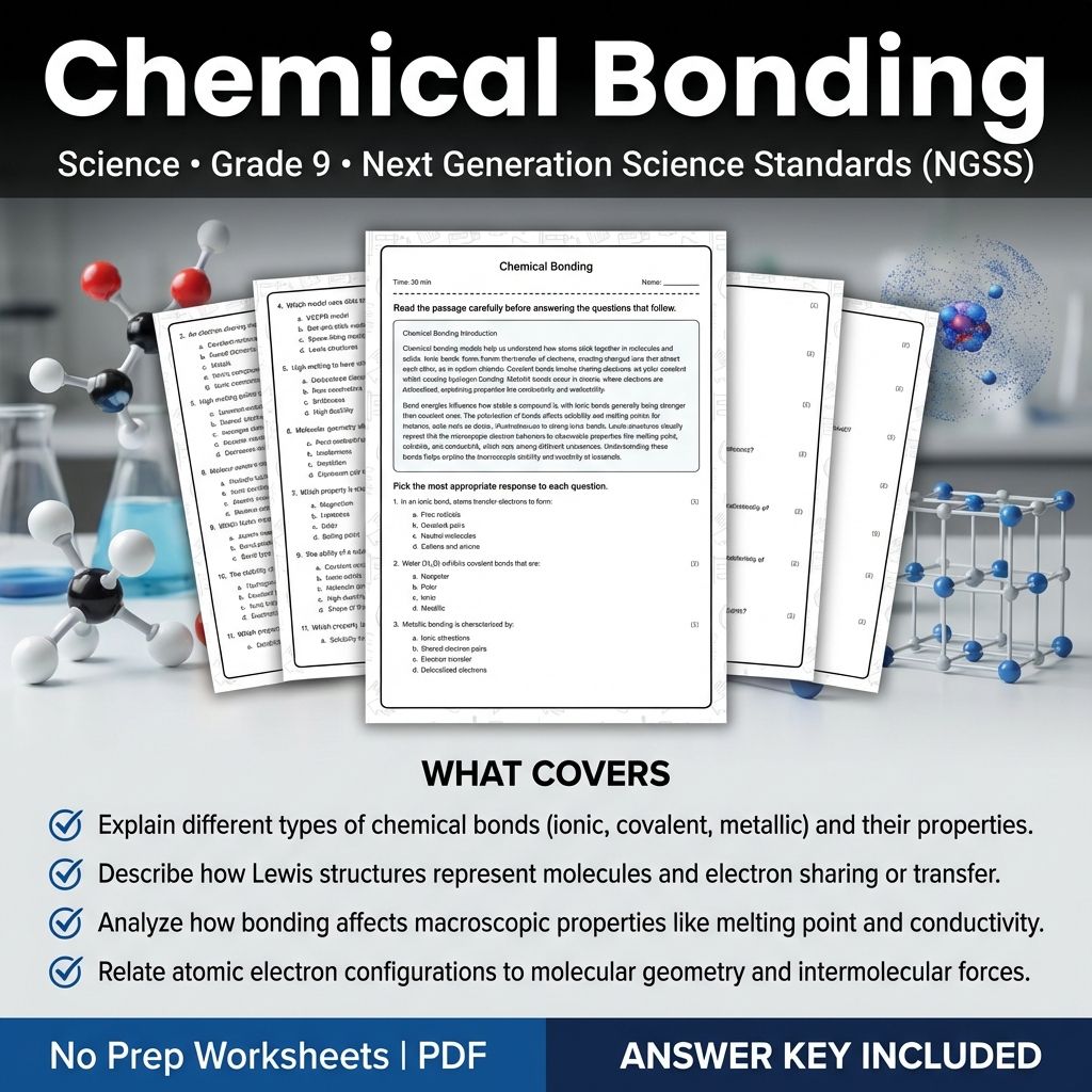 Grade 9 Science Worksheet Bundle | Physics, Biology, Earth & Energy Topics — included worksheet 56