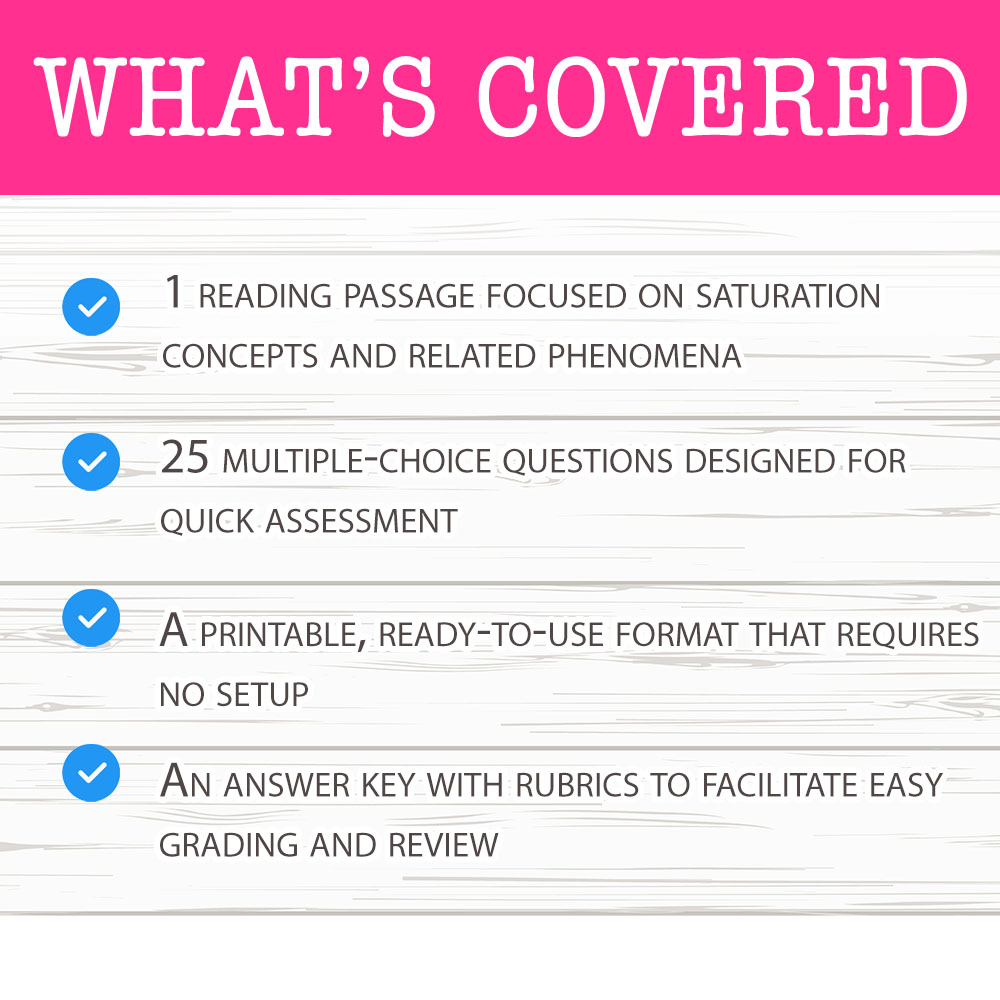 Grade 7 Science worksheet mcq paper worksheet — Grade 7 Science — Saturation Concepts Worksheet for Mastery — page 2