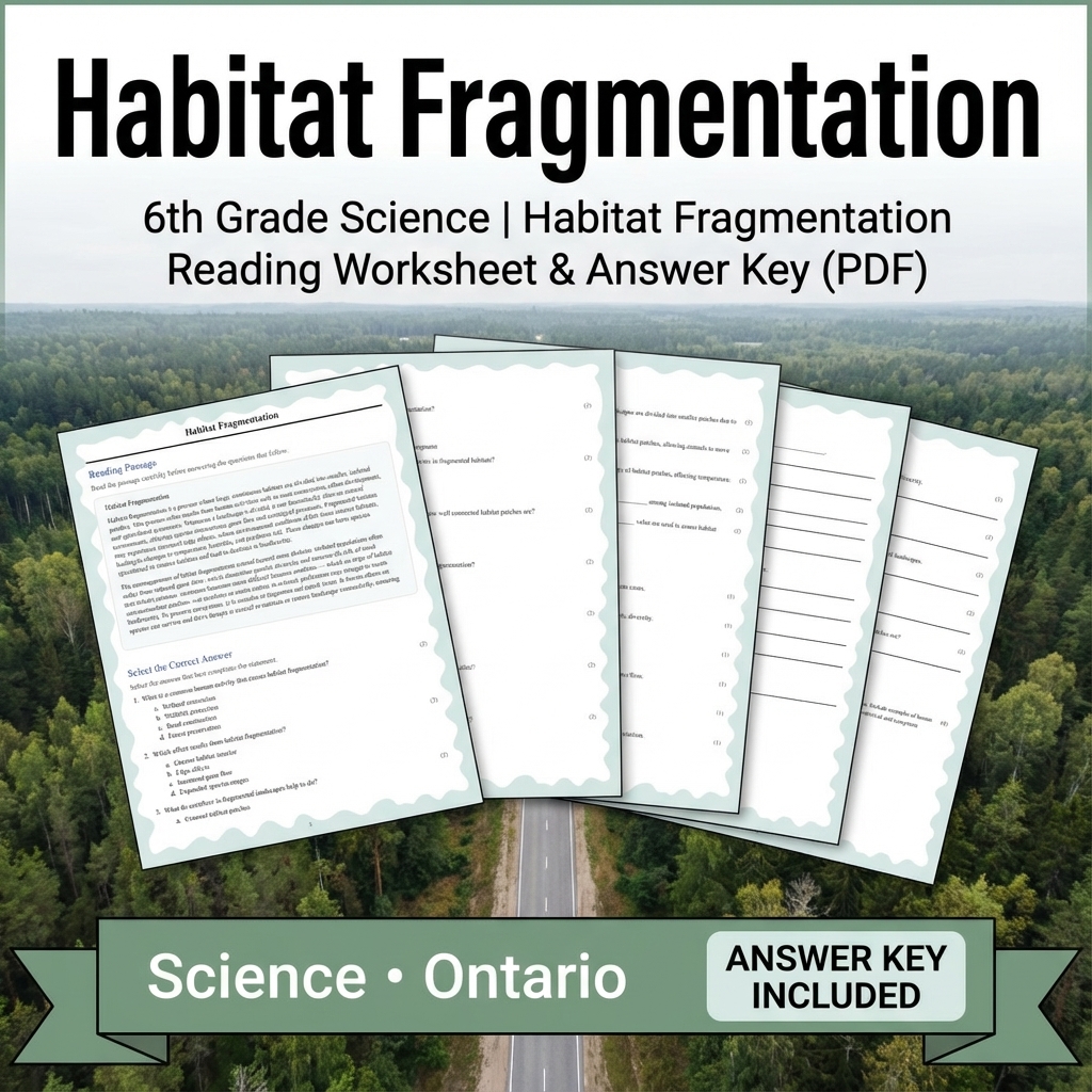 Grade 6 Science Unit Bundle – Ecosystems, Biodiversity & Environmental Impact — included worksheet 13