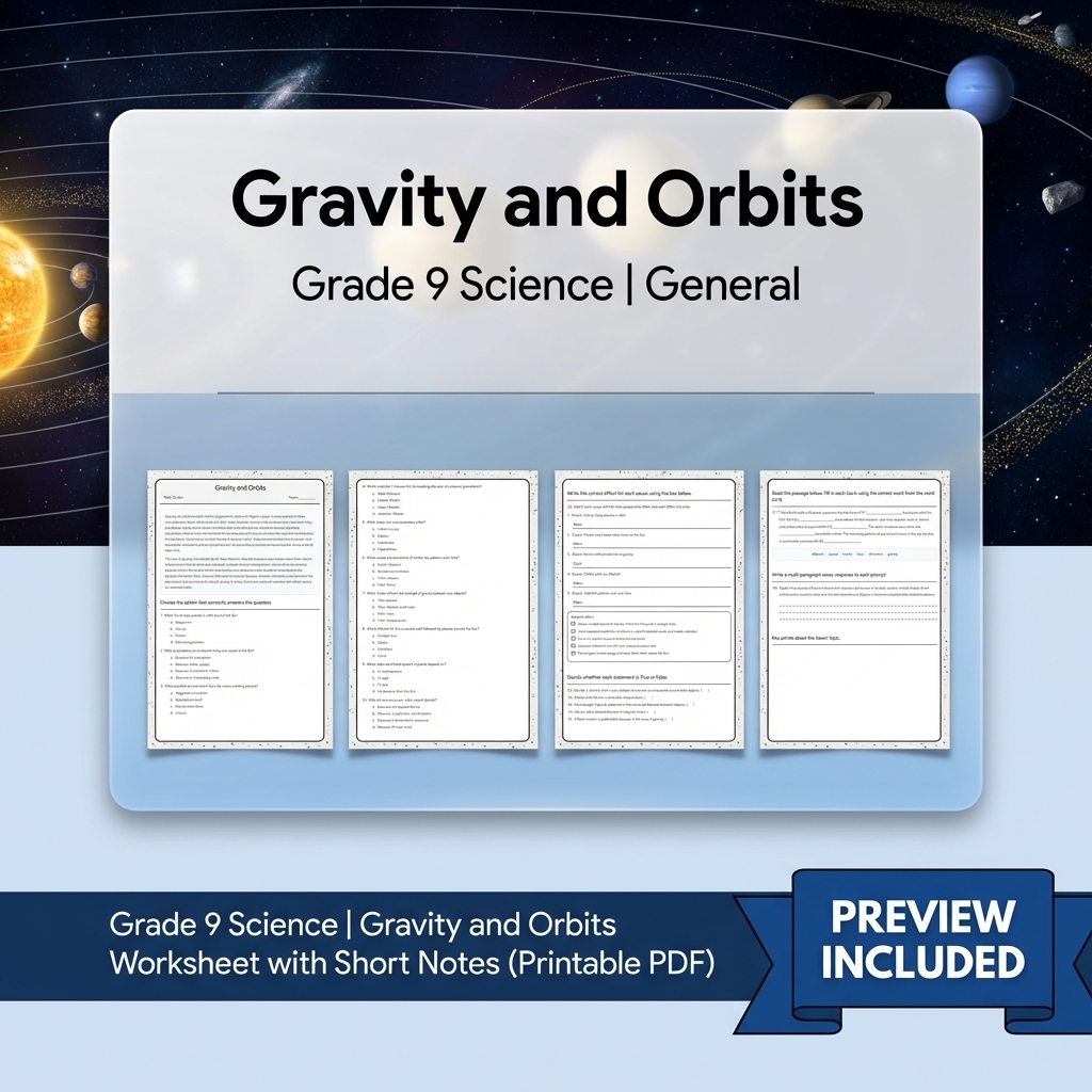 Grade 9 Science Data & Model Reasoning Full-Year Bundle: General Framework — included worksheet 38