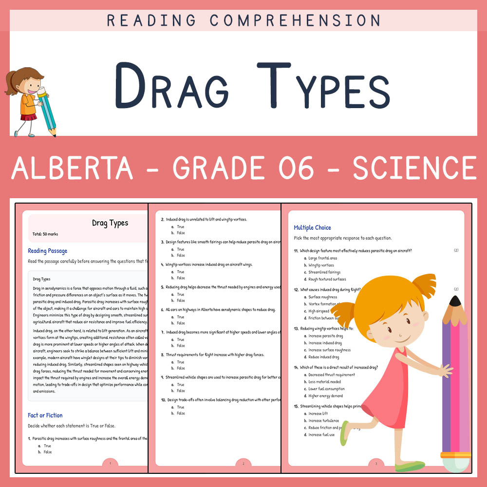Grade 6 Science worksheet elena worksheet — Grade 6 Science Assessment | Drag Types Worksheet Elena | Alberta Standard — p…