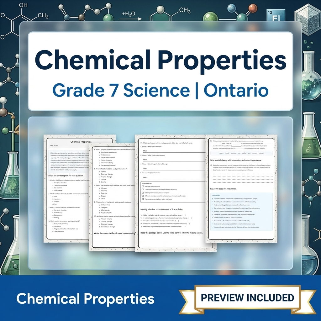 Grade 7 Science Full Year Bundle | Ecosystems & Heat Transfer — included worksheet 54