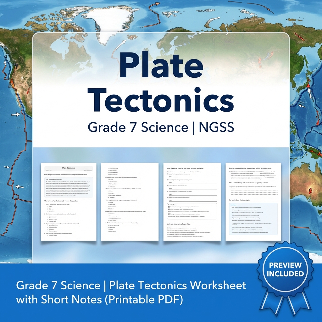 Grade 7 Science | Earth's Systems Unit Worksheets Pack – NGSS Aligned — included worksheet 6