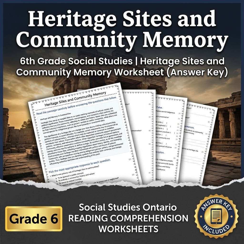 Grade 6 Social Studies Bundle | Geography, Resources & Cultural Perspectives — included worksheet 30