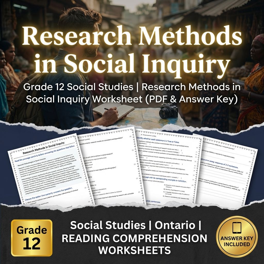Grade 12 Social Studies | Research Methods in Social Inquiry (PDF & Answer Key)