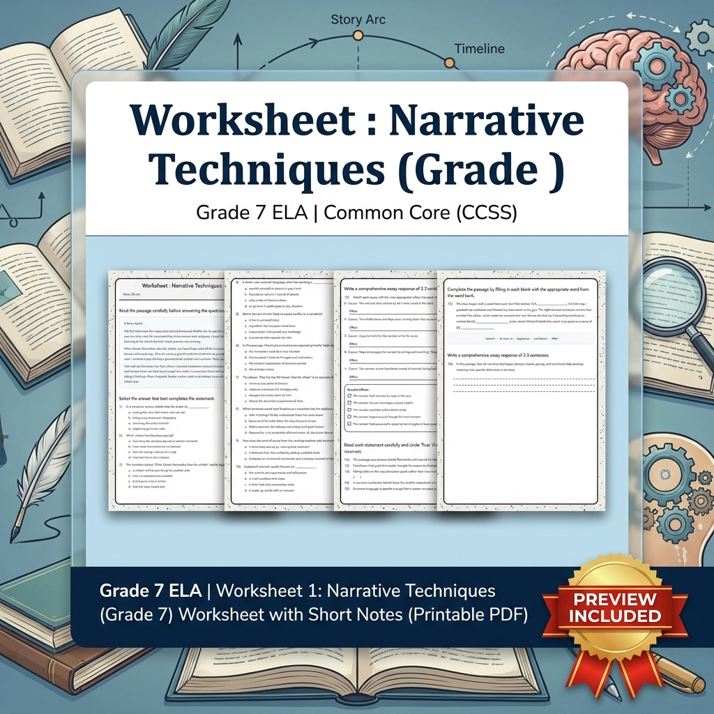 Grade 7 Writing Routinely ELA Full-Year Bundle – Common Core (CCSS) — included worksheet 37