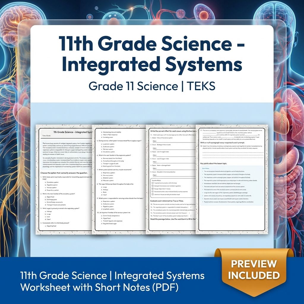 Grade 11 Science Worksheet Bundle | Genetics, Evolution & Human Body (PDF) — included worksheet 53