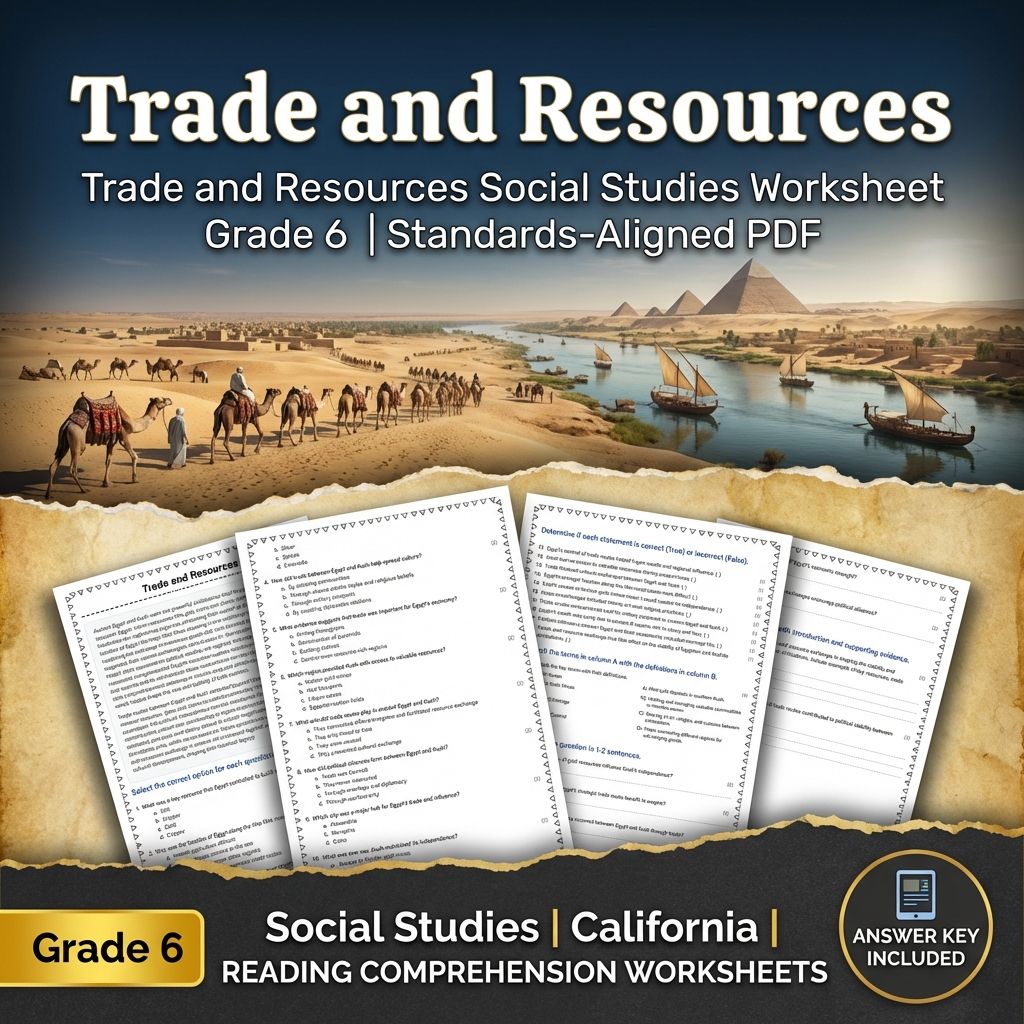 Grade 6 Social Studies | Ancient Egypt and Kush Unit Bundle — included worksheet 5
