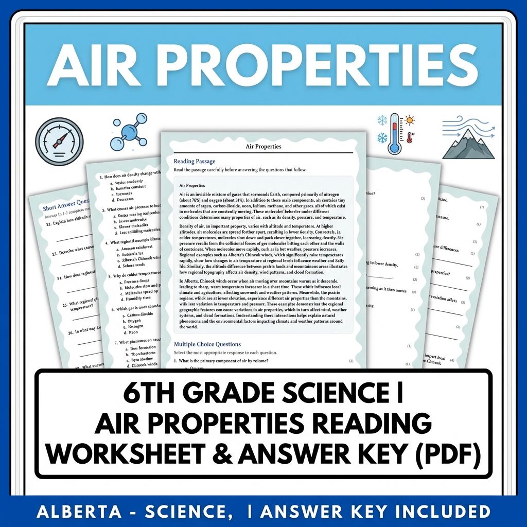 Grade 6 Science | Flight Physics & Aerodynamics UNIT Pack (Answer Keys Included) — included worksheet 15