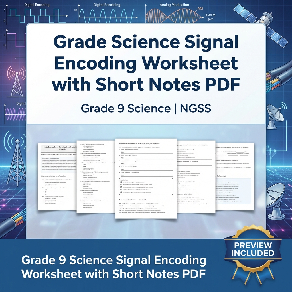 Grade 9 Science NGSS Worksheet Bundle – Comprehensive Year-Long Assessment Pack — included worksheet 55