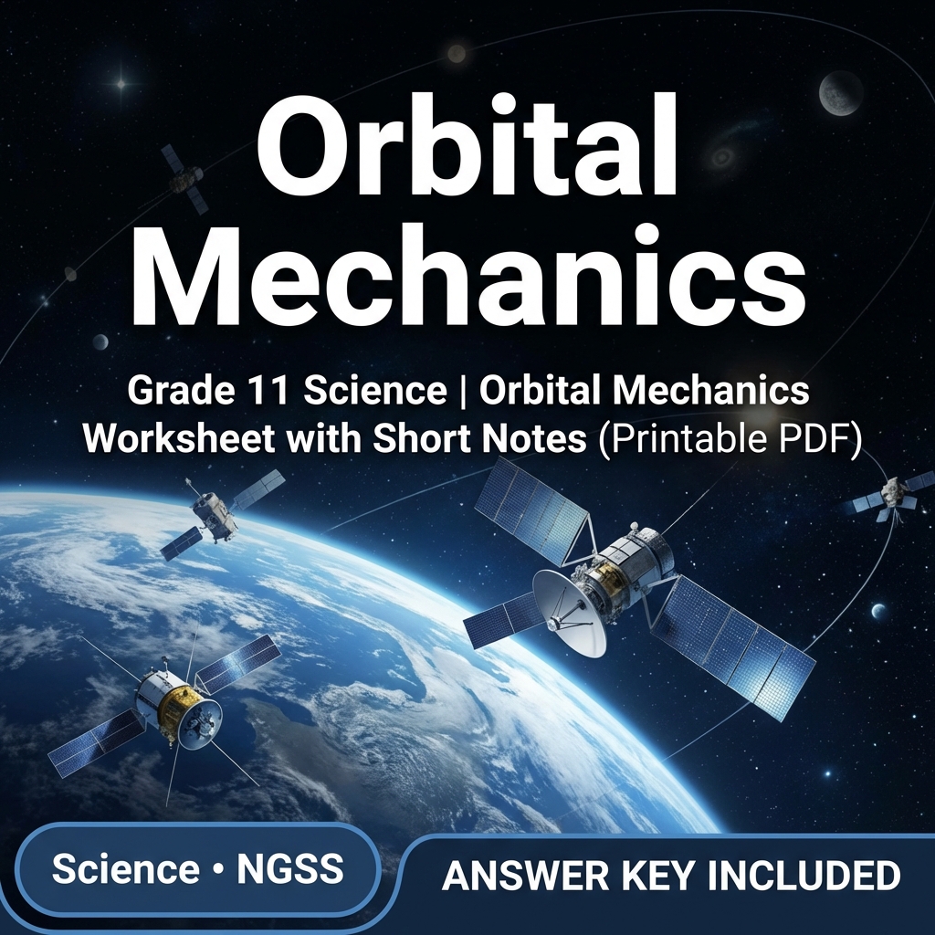 Grade 11 Science NGSS Worksheet Bundle – Ecosystem, Genetics & Physics Topics — included worksheet 53