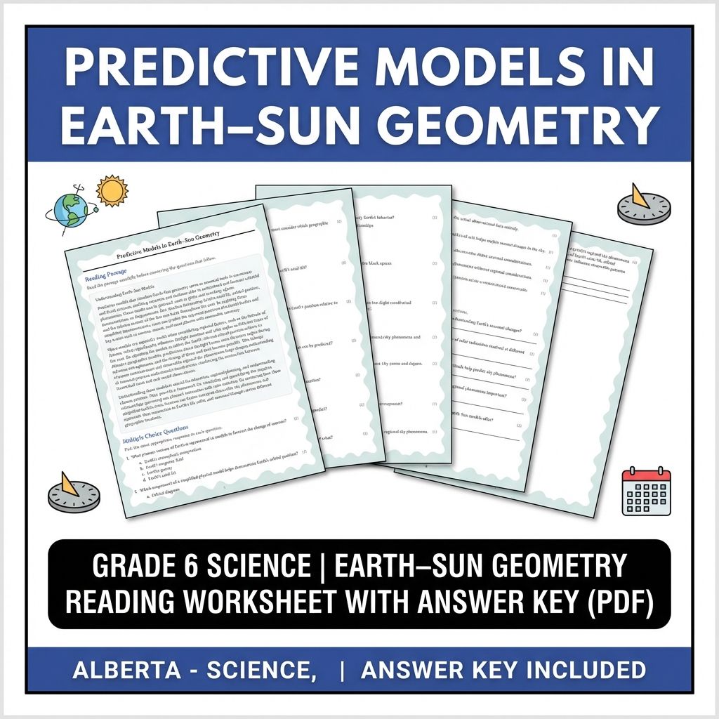 Grade 6 Science | Celestial Motion & Sky Observation Worksheets Bundle — included worksheet 14