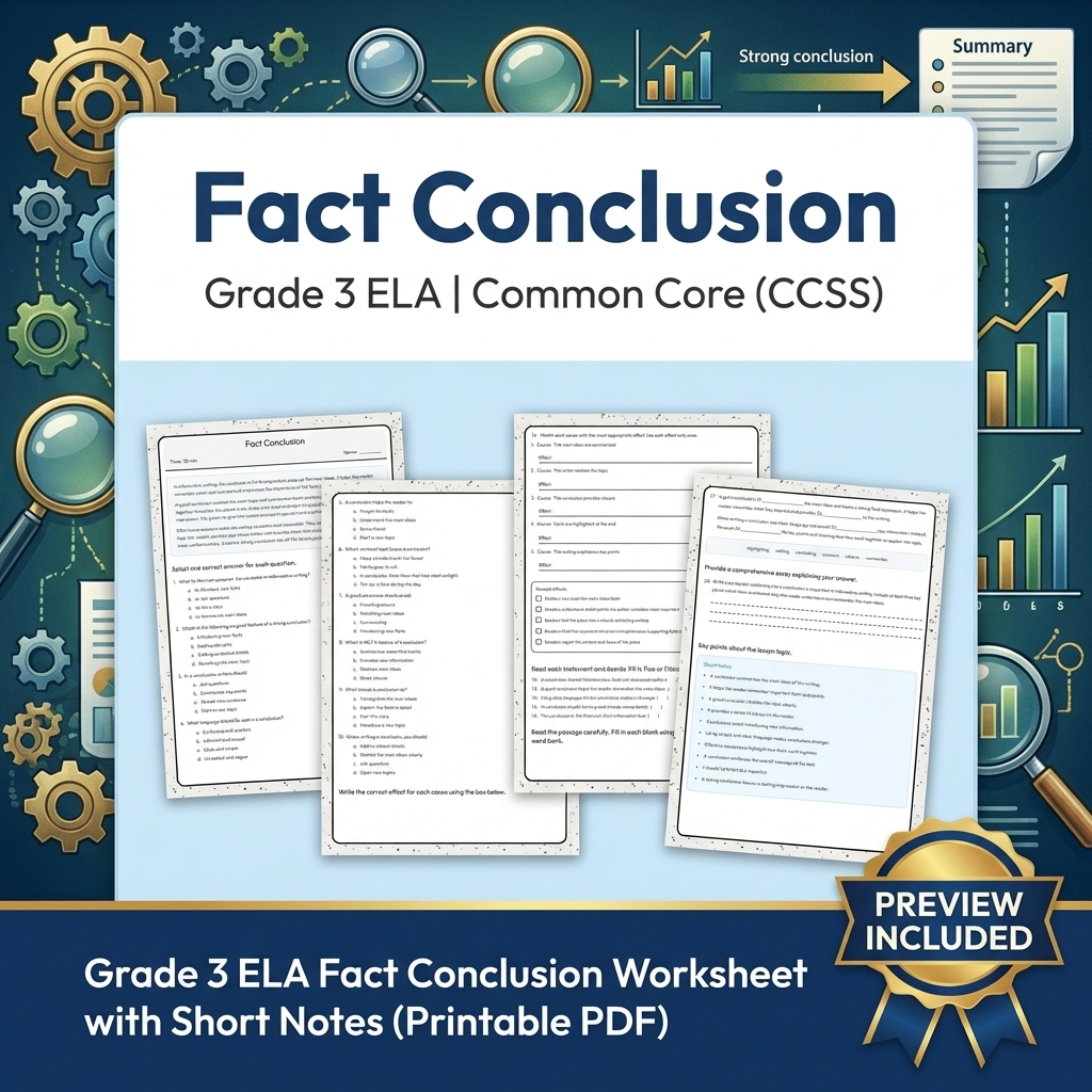 Grade 3 Writing and Text Evidence ELA Lesson Bundle – Common Core (CCSS) — included worksheet 7
