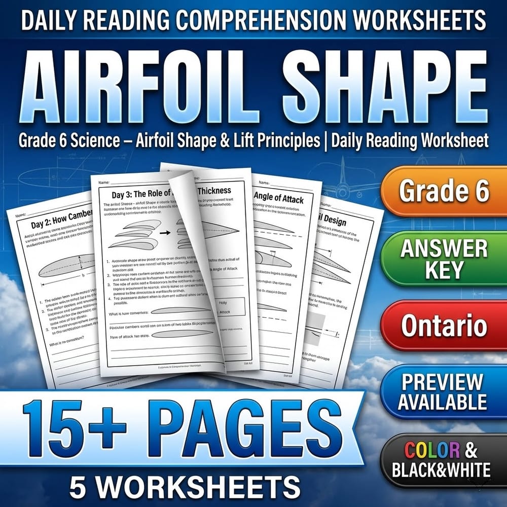 Flight Science Grade 6 Daily Reading Worksheets Bundle | Ontario — included worksheet 12