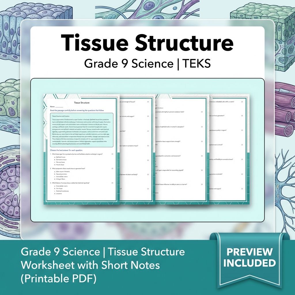 Grade 9 Science Worksheet Bundle: Cell Biology, Genetics & Ecology (Collection) — included worksheet 52