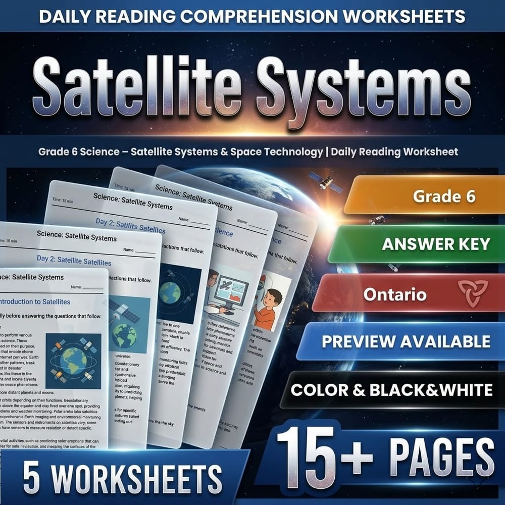 Grade 6 Science Full Year Bundle – Ontario Daily Reading Worksheets — included worksheet 57