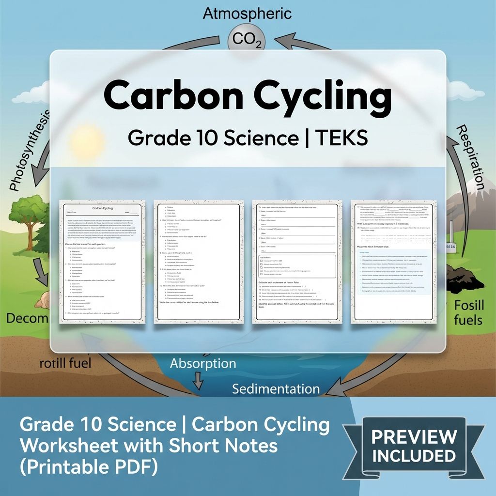 Grade 10 Science Worksheet Bundle – Genetics, Cell Biology & Ecology (PDF) — included worksheet 56