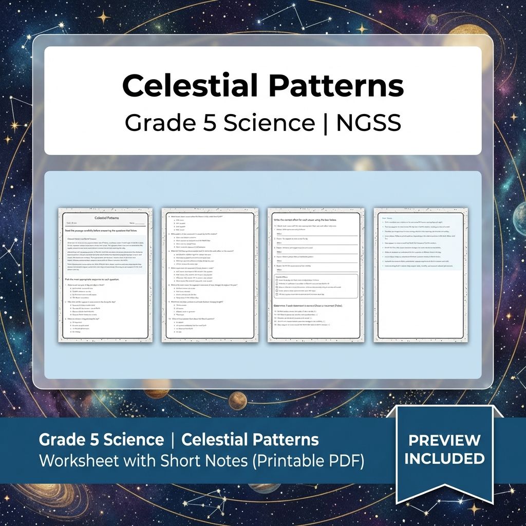 Grade 5 Science | Earth and Space Unit Bundle NGSS-Aligned Resources — included worksheet 2