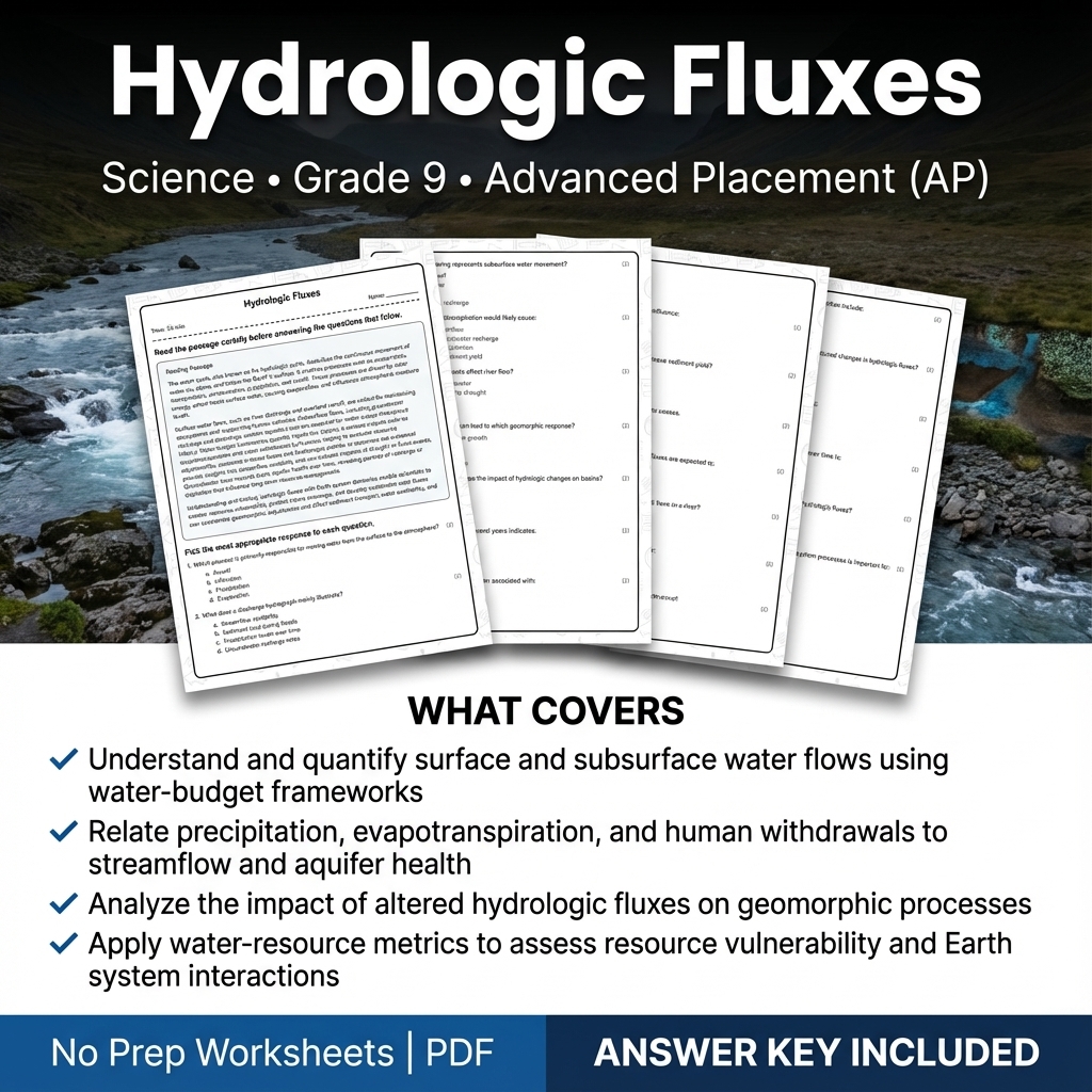 Grade 9 Science Worksheets Bundle | Physics, Earth Science & Biology  — included worksheet 45