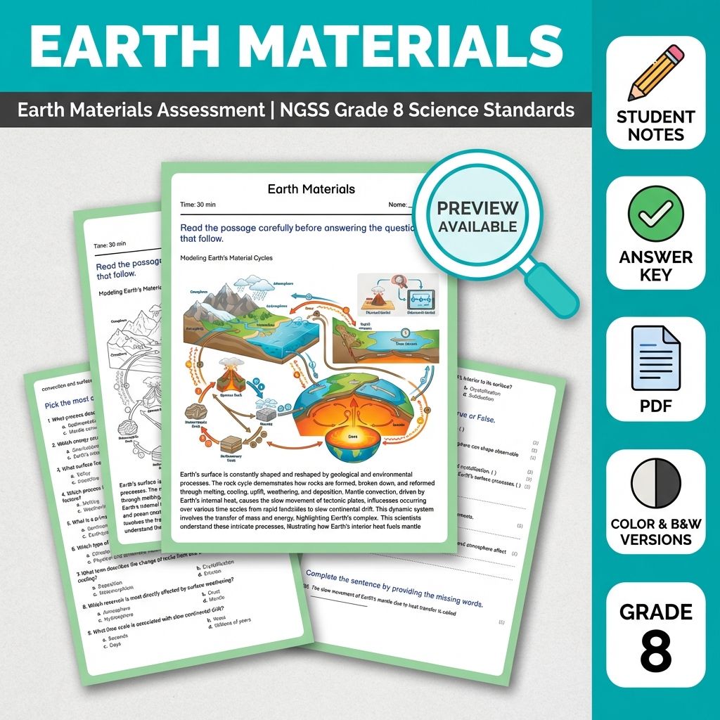 Grade 8 Science Mini Bundle – Earth's Systems & NGSS Standards-Aligned — included worksheet 6