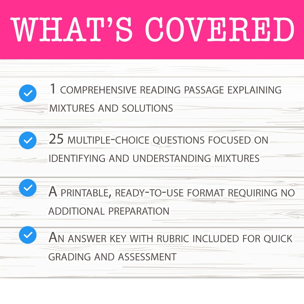Grade 9 Science worksheet mcq paper worksheet — Grade 9 Science — Worksheet MCQ Paper for Mastering Mixtures and Solutions…