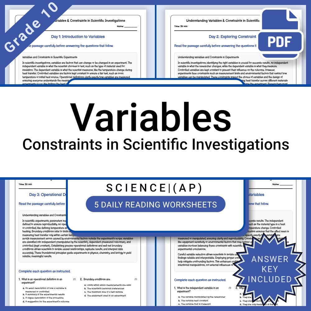 Grade 10 Science Full Year Bundle | AP Curriculum & Earth, Physics, Solar System — included worksheet 2