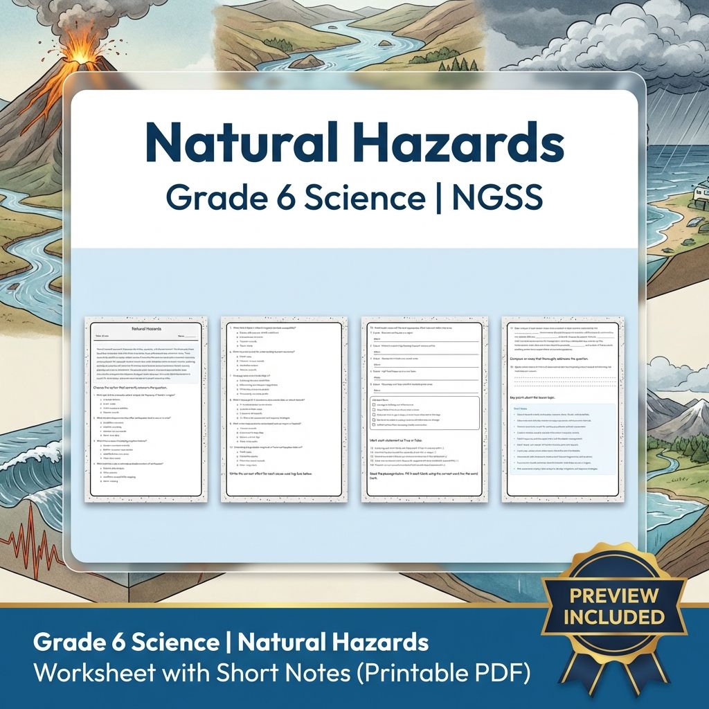 Grade 6 Science | Earth's Systems Unit Bundle NGSS-Aligned Worksheets  — included worksheet 6