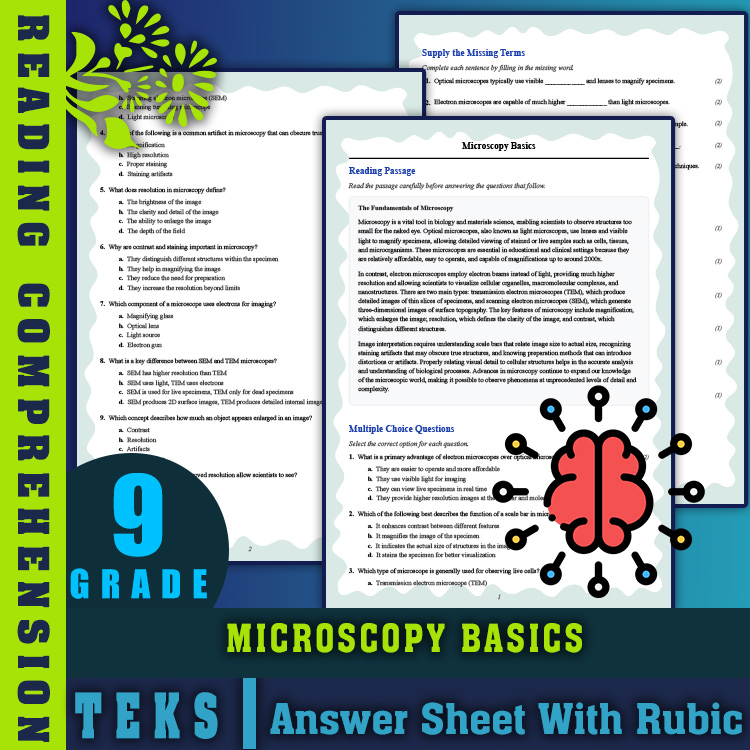 Grade 9 Science reading worksheets worksheet — 9th Grade Science | Microscopy Basics Reading Worksheet & Answer Key (PDF)…
