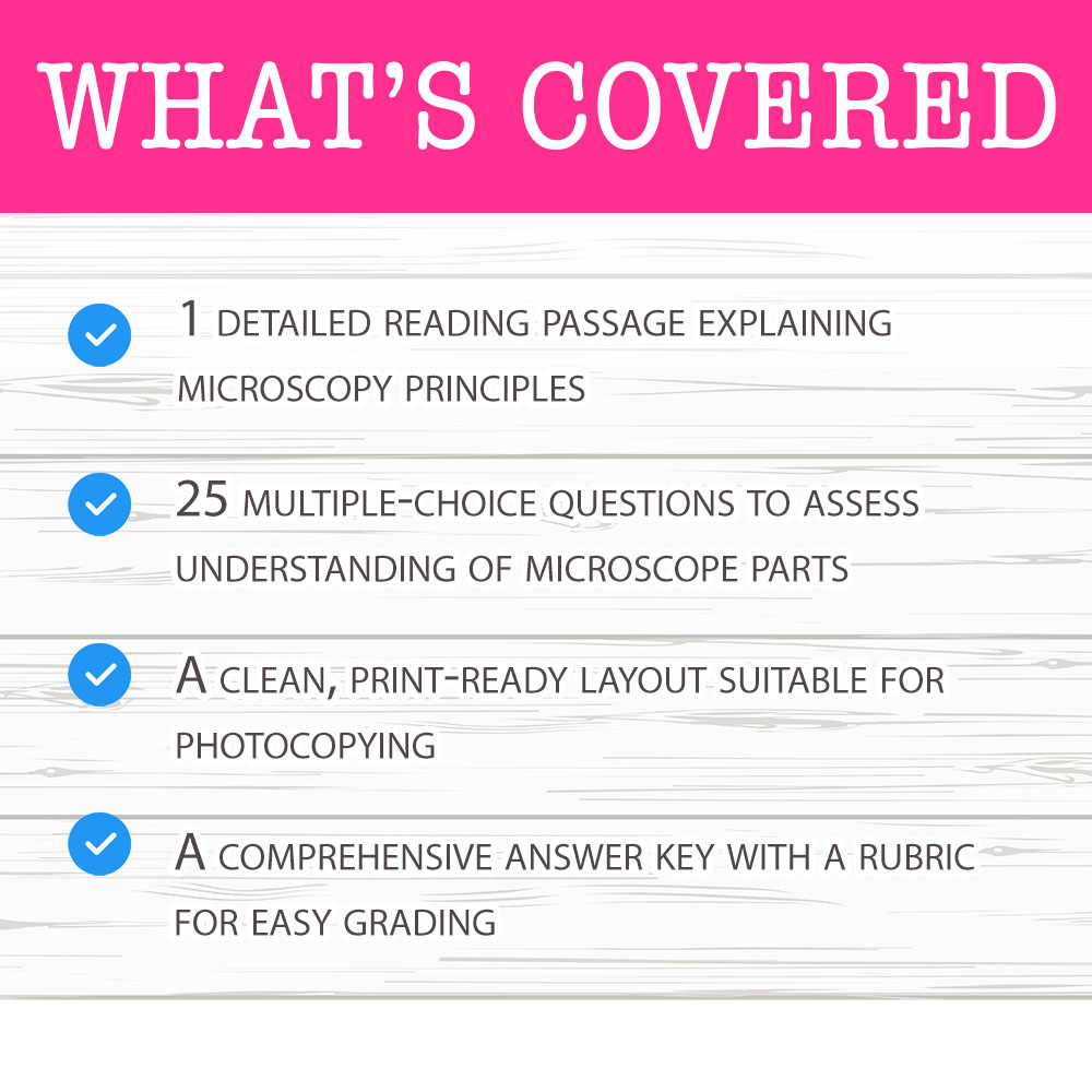 Grade 8 Science worksheet worksheet — Grade 8 Science — Microscopy Basics Worksheet for Mastering Microscopes — page 2