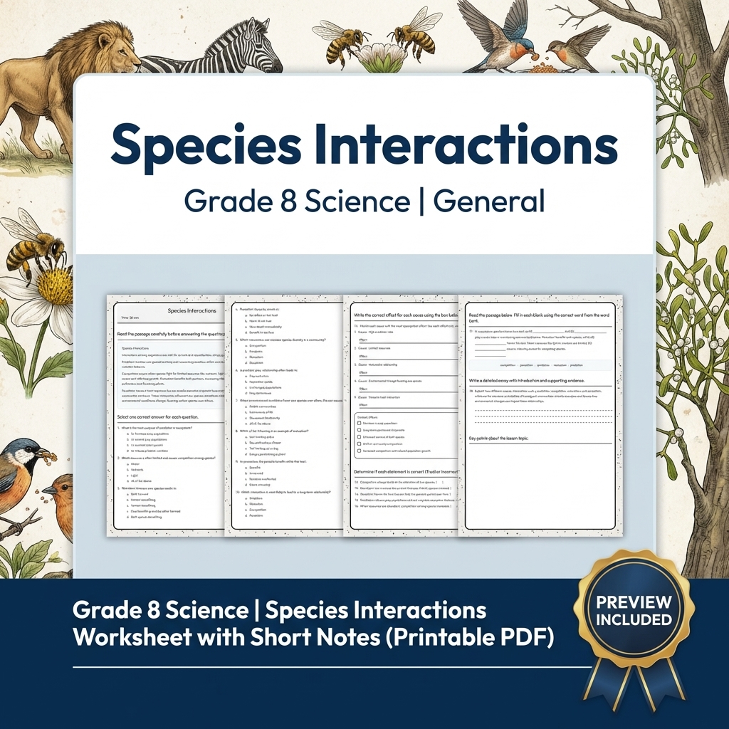 Grade 8 Science Data, Models & CER Full-Year Bundle: General Framework — included worksheet 39