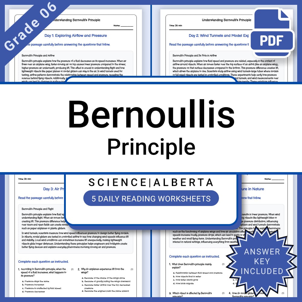 Grade 6 Science Lesson Bundle: Flight, Weather, and Aerodynamics — included worksheet 14