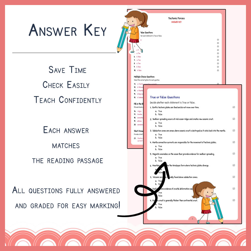 Grade 9 Science worksheet worksheet — Grade 9 Science | Tectonic Forces Worksheet & Answer Key (NGSS Aligned) — page 3