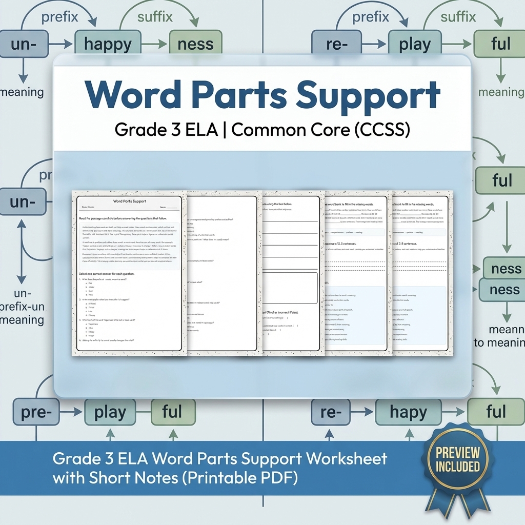 Grade 3 Text Evidence Writing ELA Full-Year Bundle for Common Core (CCSS) — included worksheet 37