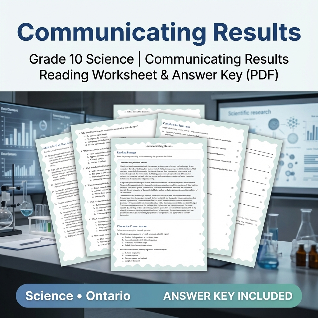 Grade 10 Science Bundle | Comprehensive Visual Data, Earth & Biology Concepts  — included worksheet 60