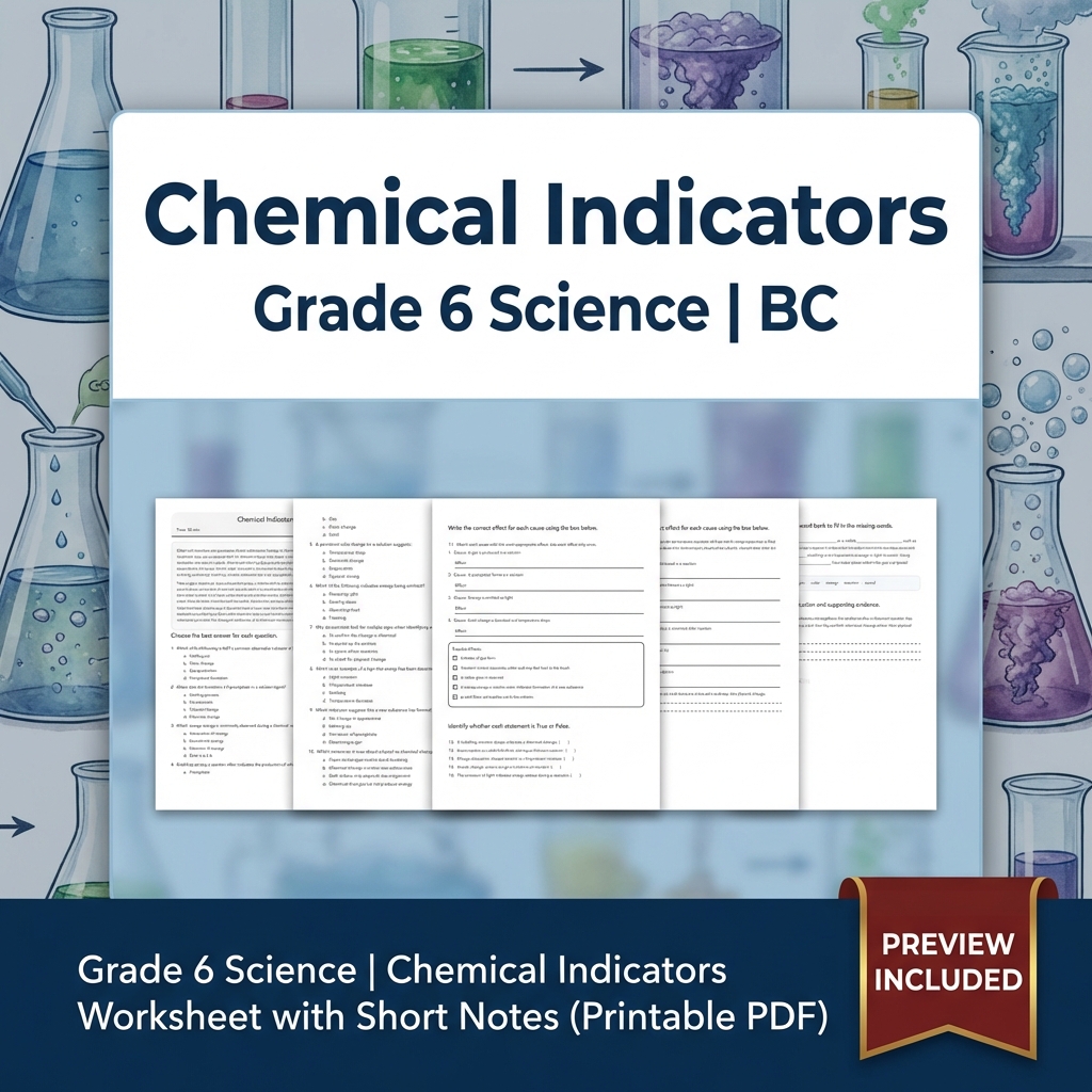 Grade 6 Science | Matter, Properties & Change UNIT Worksheet Bundle  — included worksheet 14