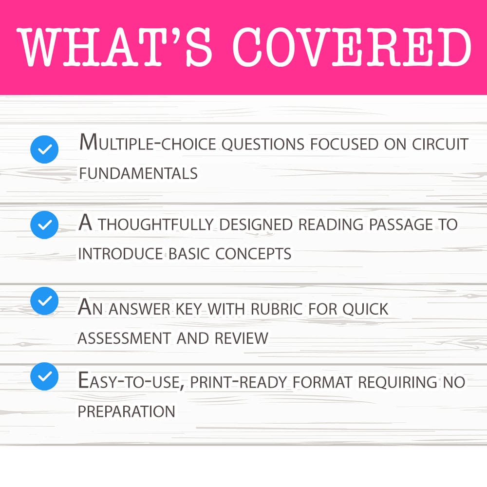 Grade 8 Science worksheet mcq paper worksheet — Grade 8 Science — Worksheet MCQ Paper for Mastering Circuit Fundamentals —…