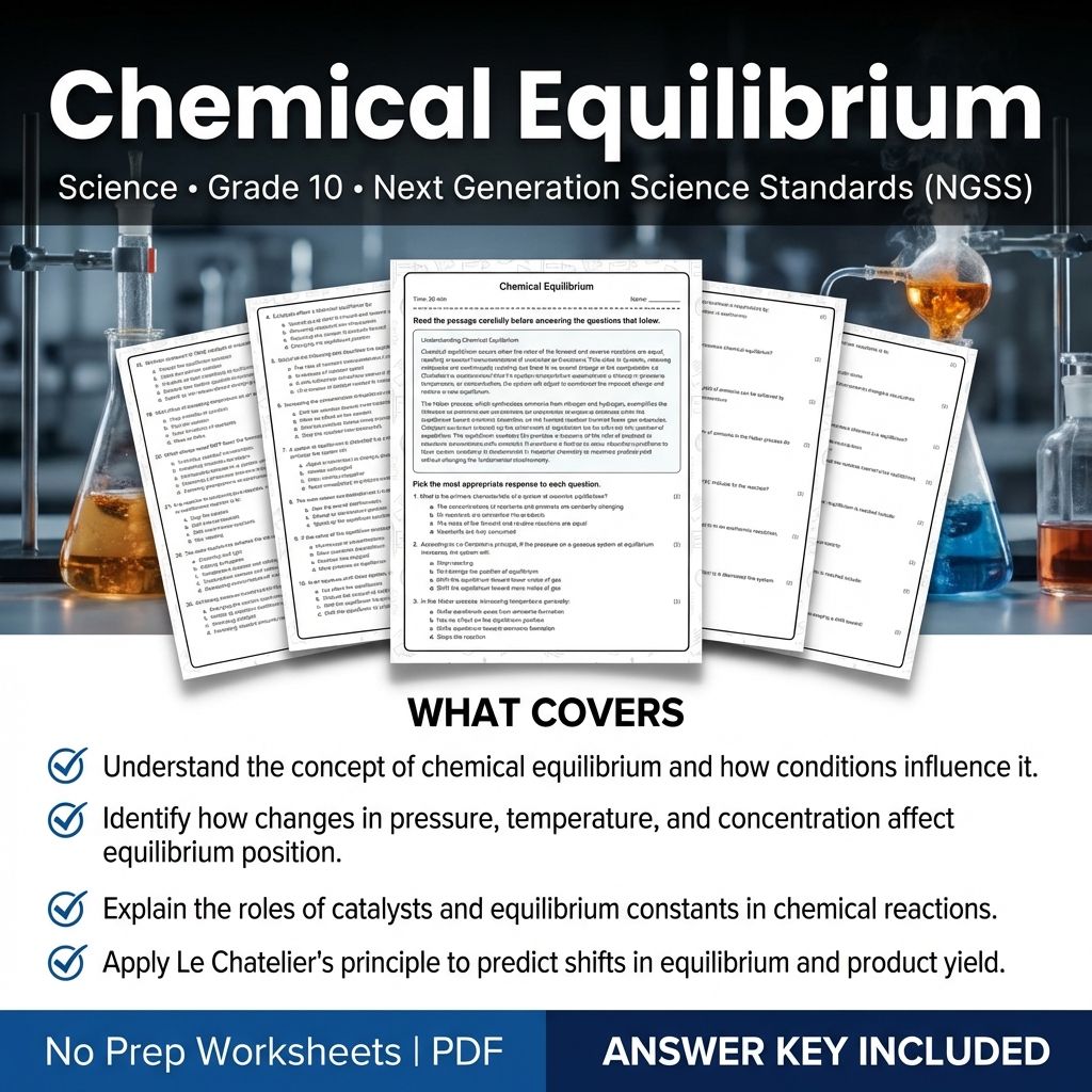 Grade 10 Science Worksheets Bundle | Environmental, Physics & Biology Topics — included worksheet 63