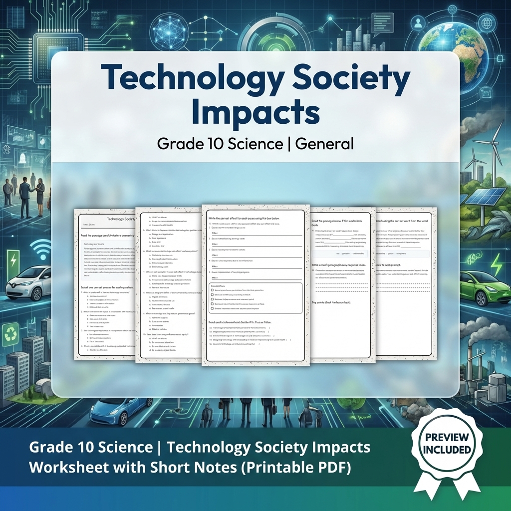 Grade 10 Science Modeling & Evidence Reasoning Full-Year Bundle | General — included worksheet 38