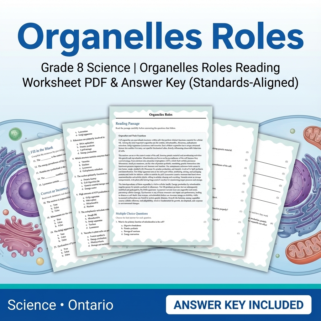 Grade 8 Science Worksheets Bundle | Biology, Physics & Earth Science Resources — included worksheet 60