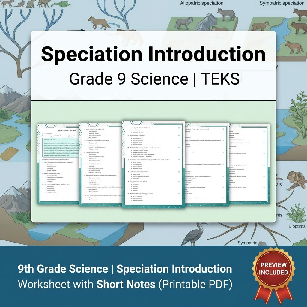 Grade 9 Science Worksheet Bundle: Cell Biology, Genetics & Ecology (Collection) — included worksheet 53