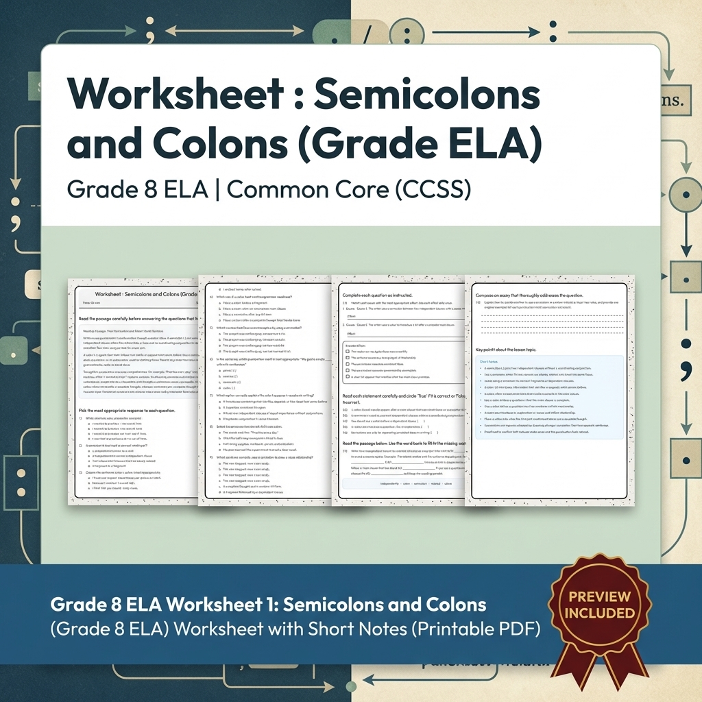 Grade 8 Clarity, Evidence & Argument Writing ELA Full-Year Bundle CCSS — included worksheet 37